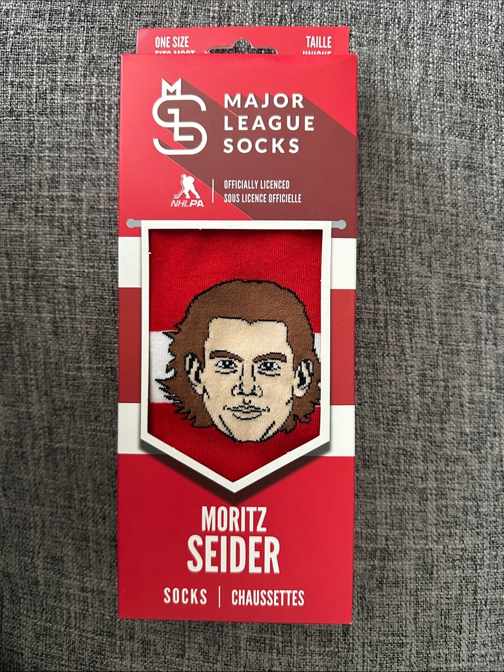 NEW! Major League Socks Detroit Red Wings’ Moritz Seider - One Size